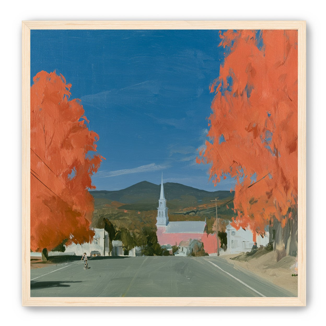 Orange trees over the steeple road