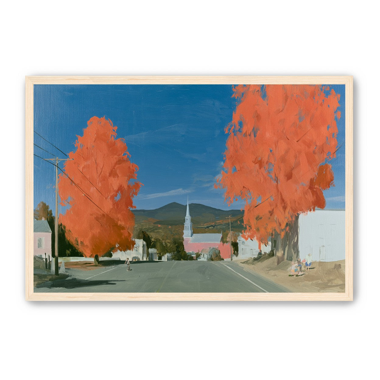 Orange trees over the steeple road