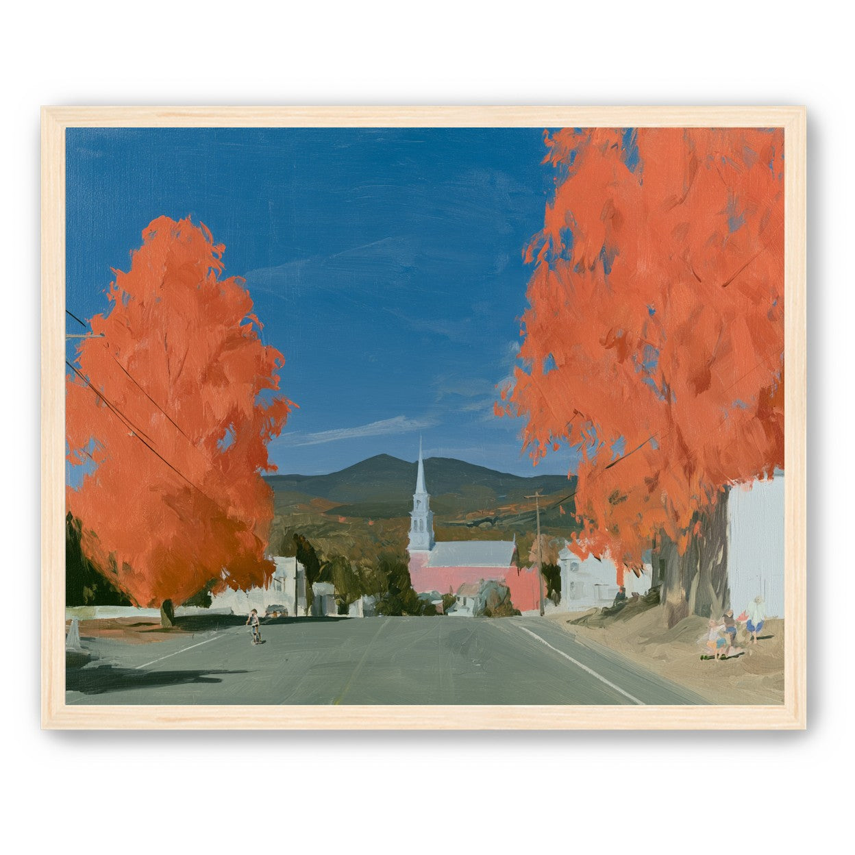 Orange trees over the steeple road