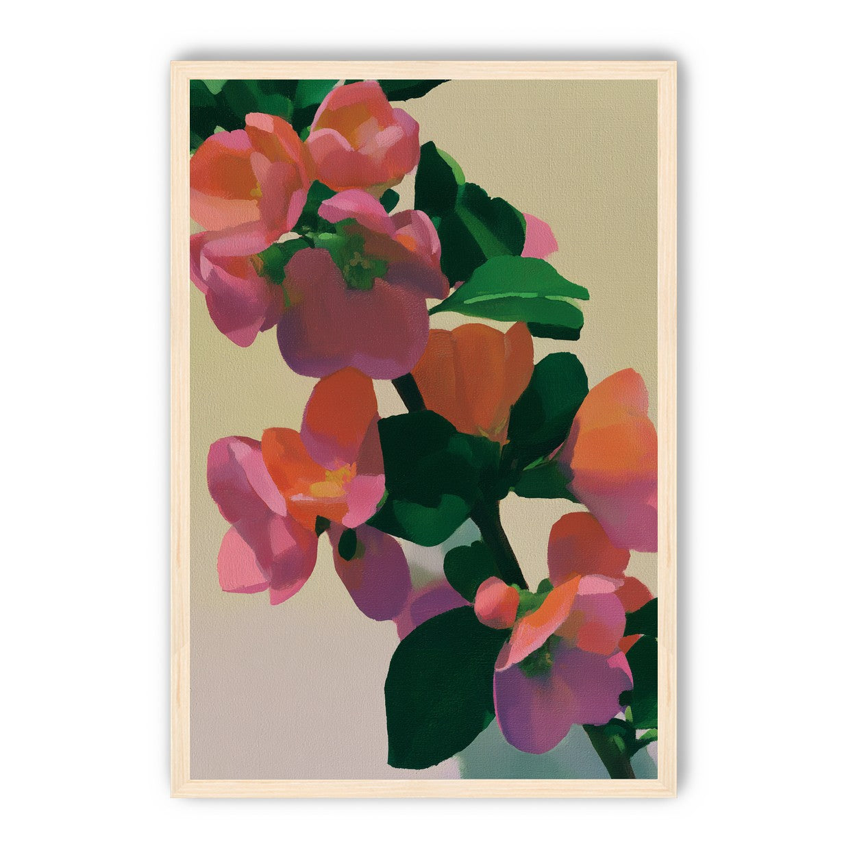 Flowers among dark leaves