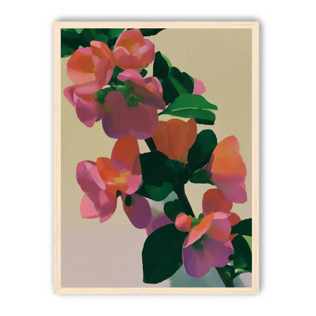 Flowers among dark leaves
