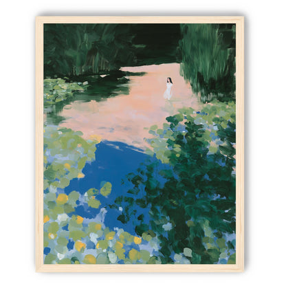 White dress in still water