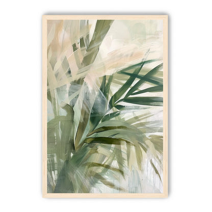 Green leaves in milky light