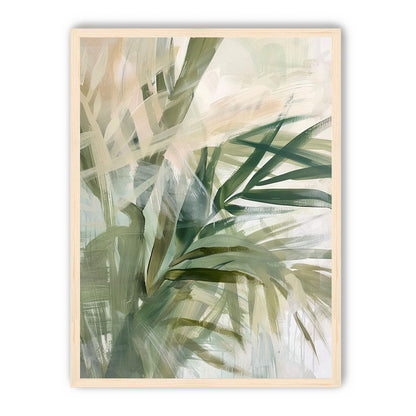Green leaves in milky light