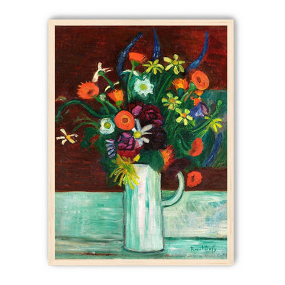 Flowers above the green table