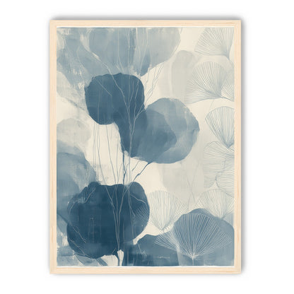 Ginkgo fans among round leaves