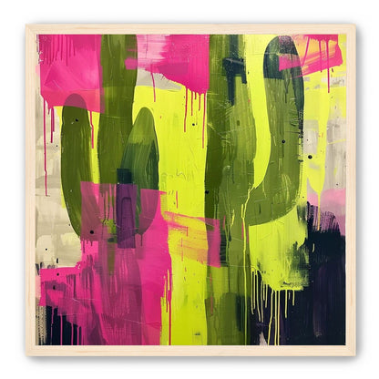 Dark columns within neon wash