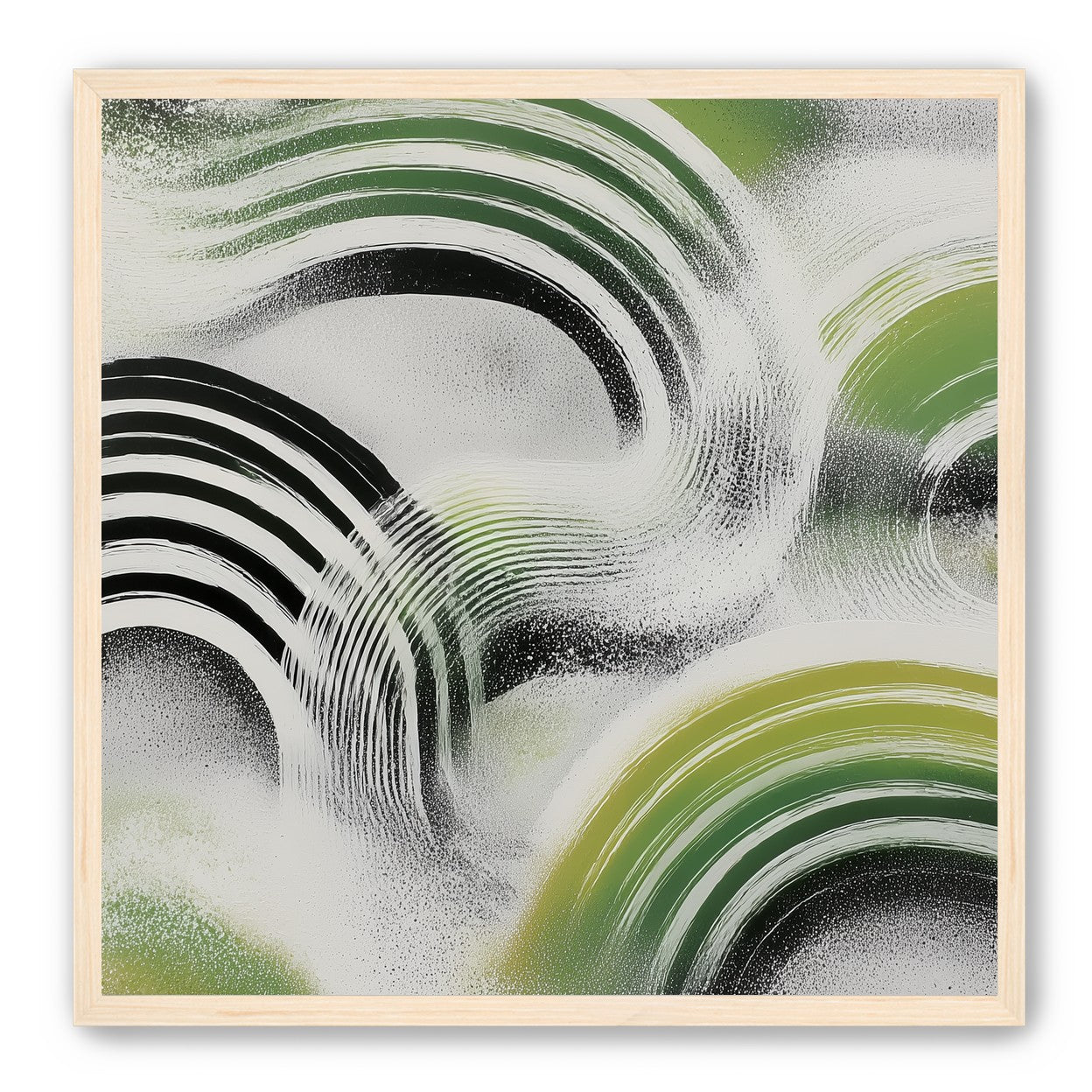 Green arcs across the haze
