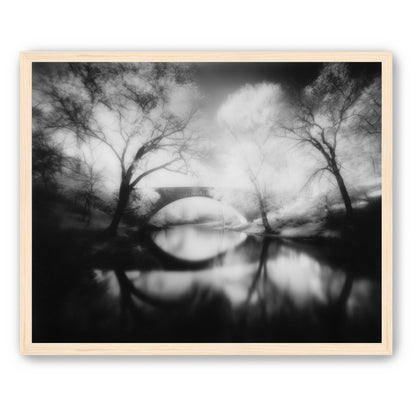 Bridge in a washed sky
