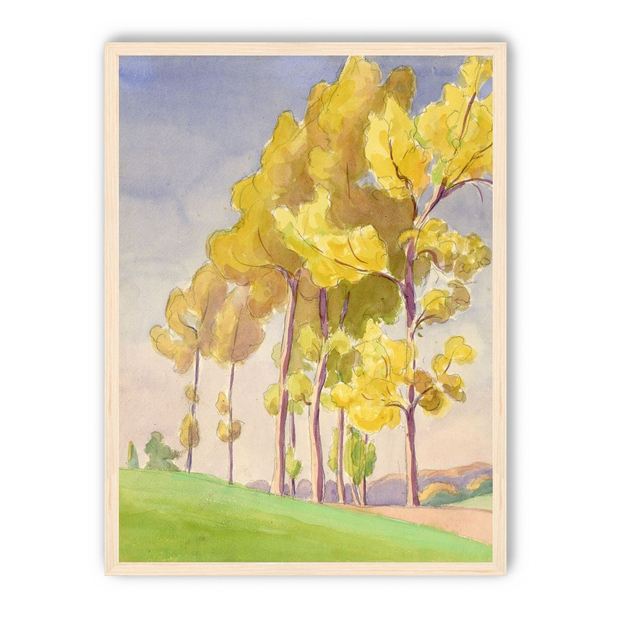 Yellow crowns on the hill