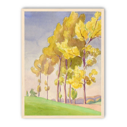 Yellow crowns on the hill