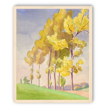 Yellow crowns on the hill