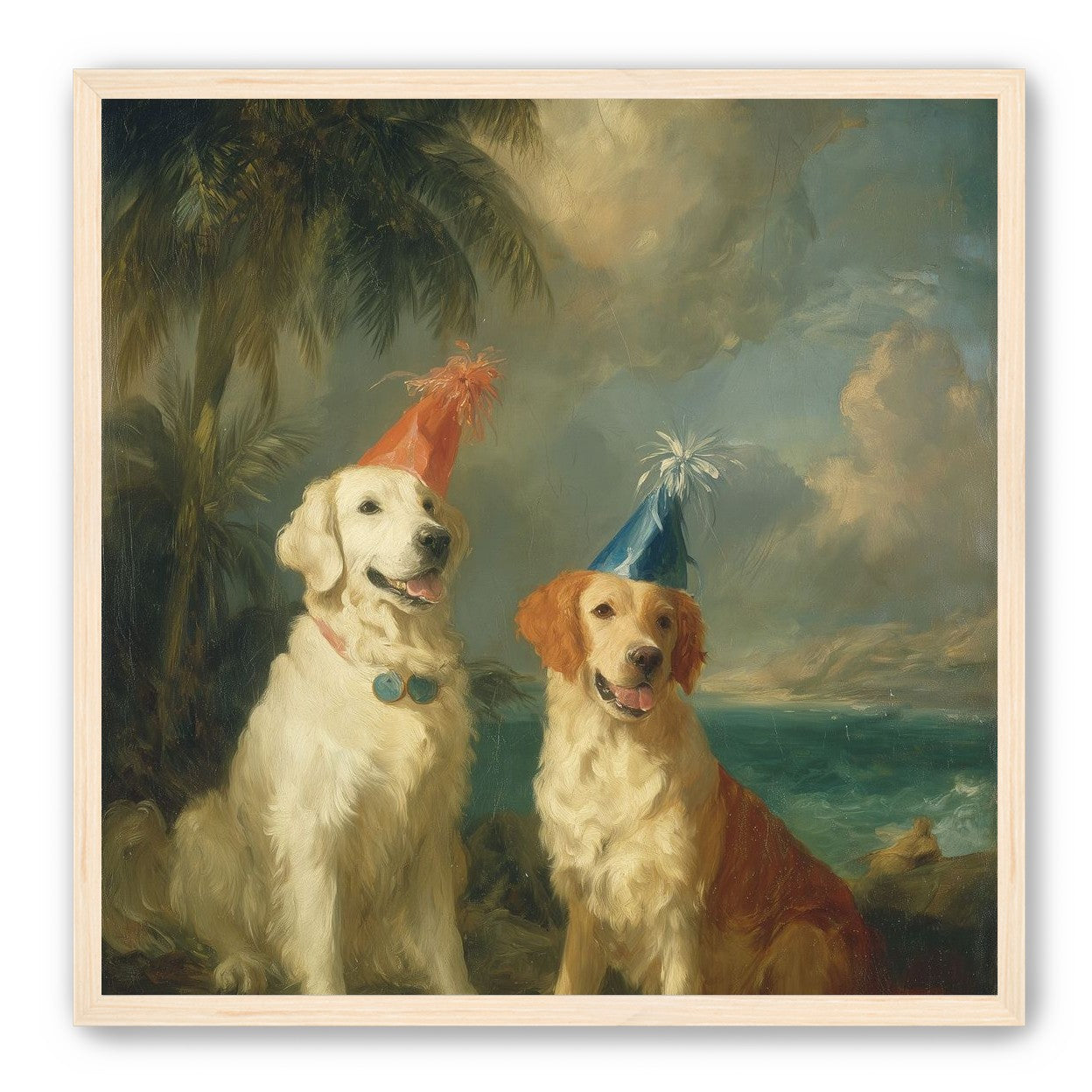 Party hats by the sea