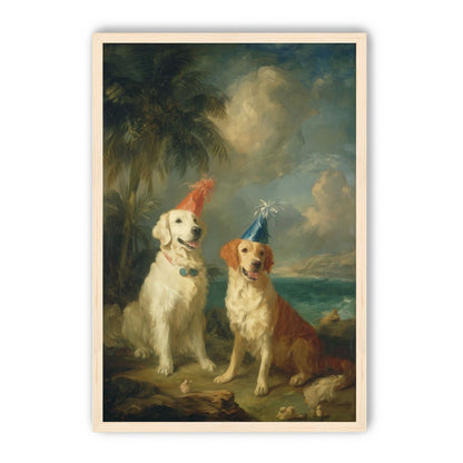 Party hats by the sea