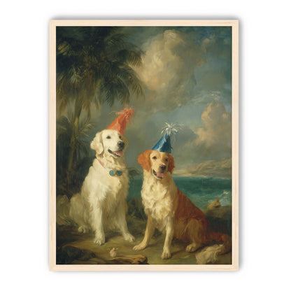Party hats by the sea