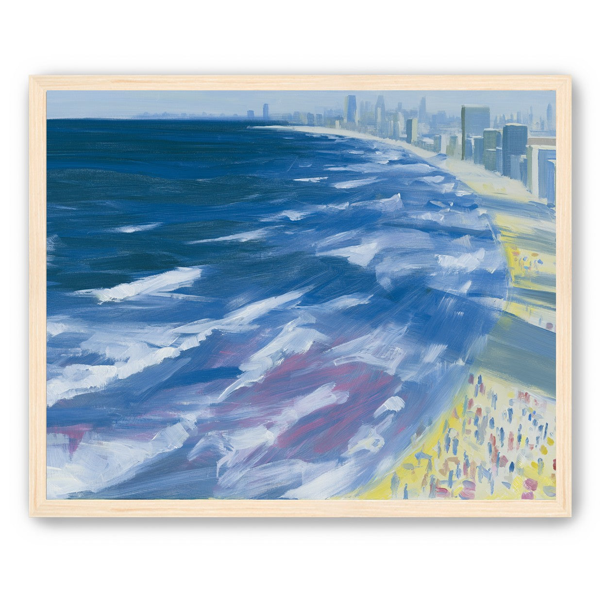 White surf along the skyline