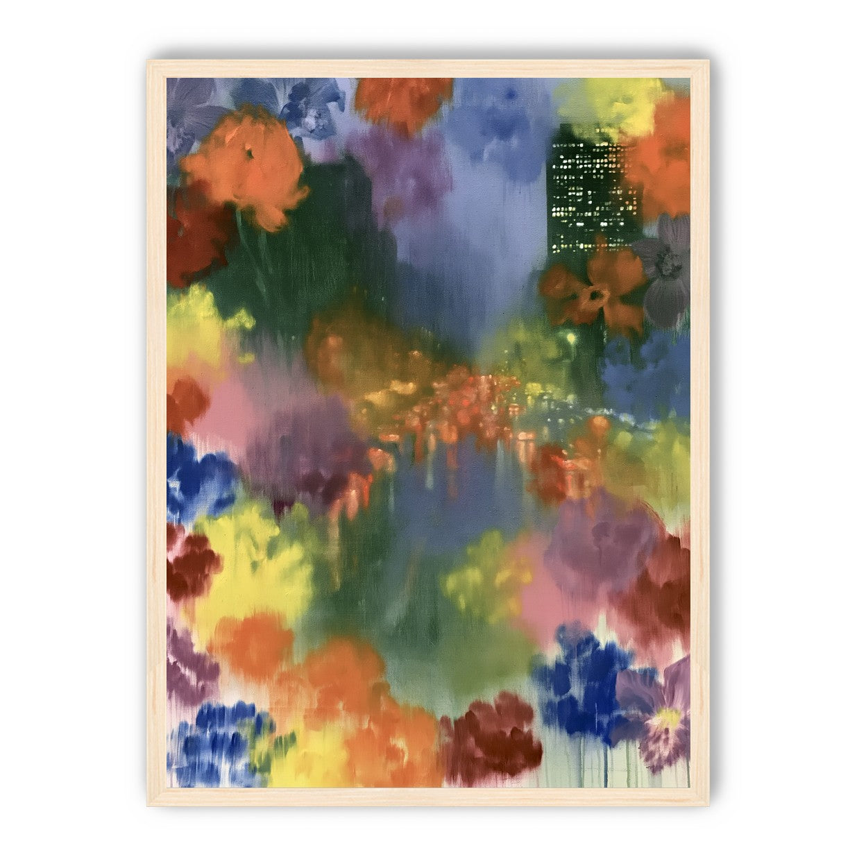 City lights in painted bloom