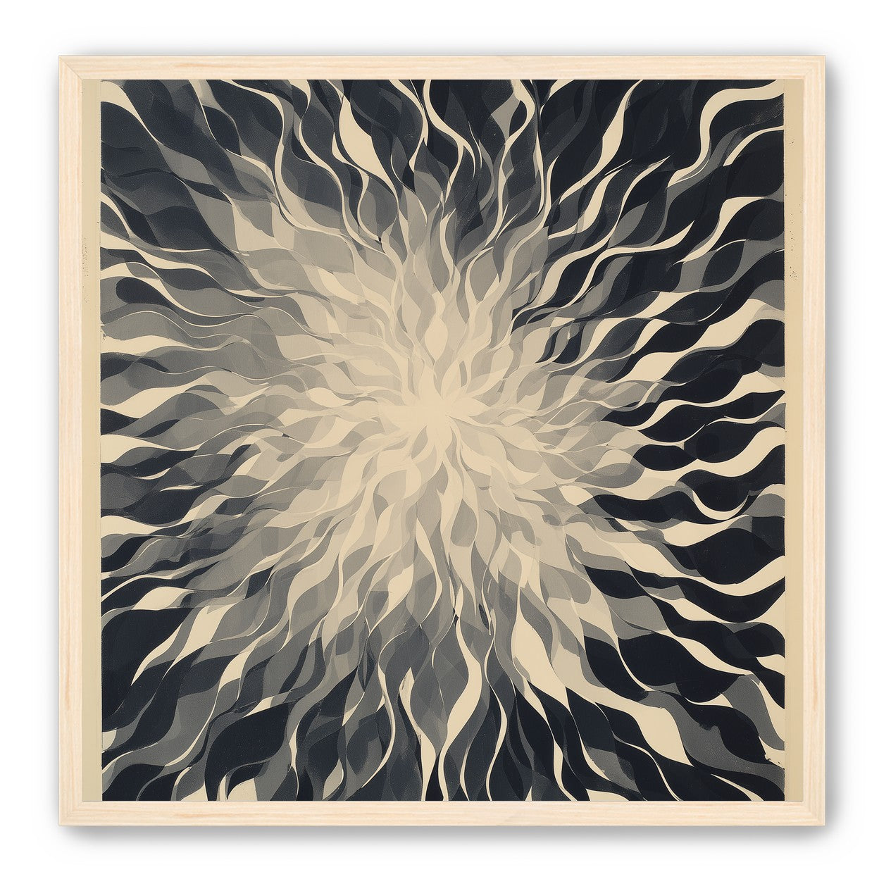 Pale center in black sweep