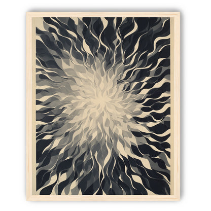 Pale center in black sweep