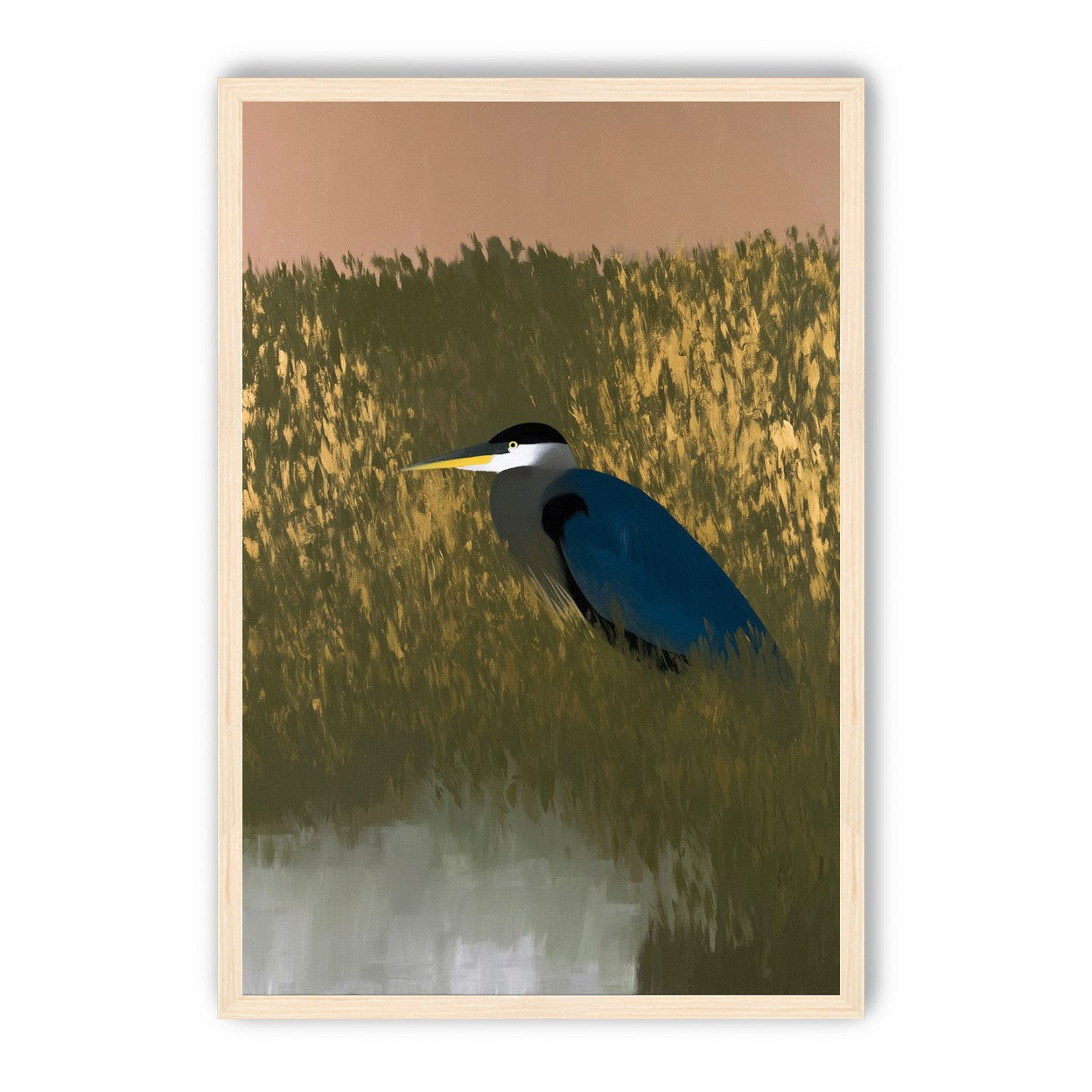 Heron among the reeds