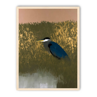 Heron among the reeds
