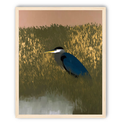 Heron among the reeds