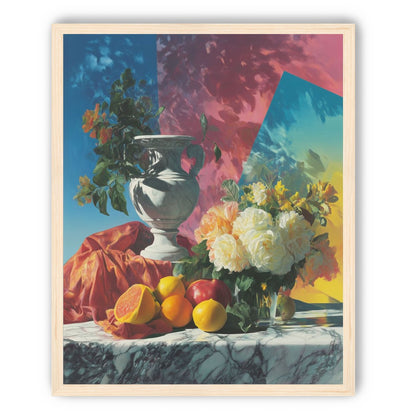 Urn and roses in hard light