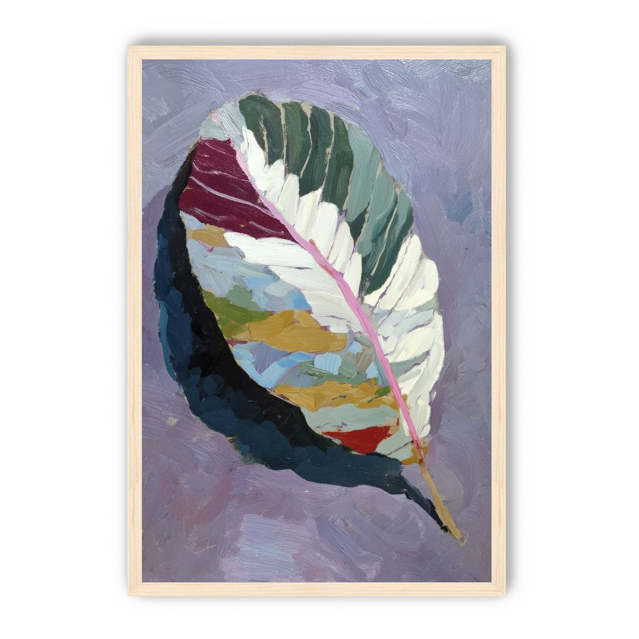 Leaf Form with Divided Color