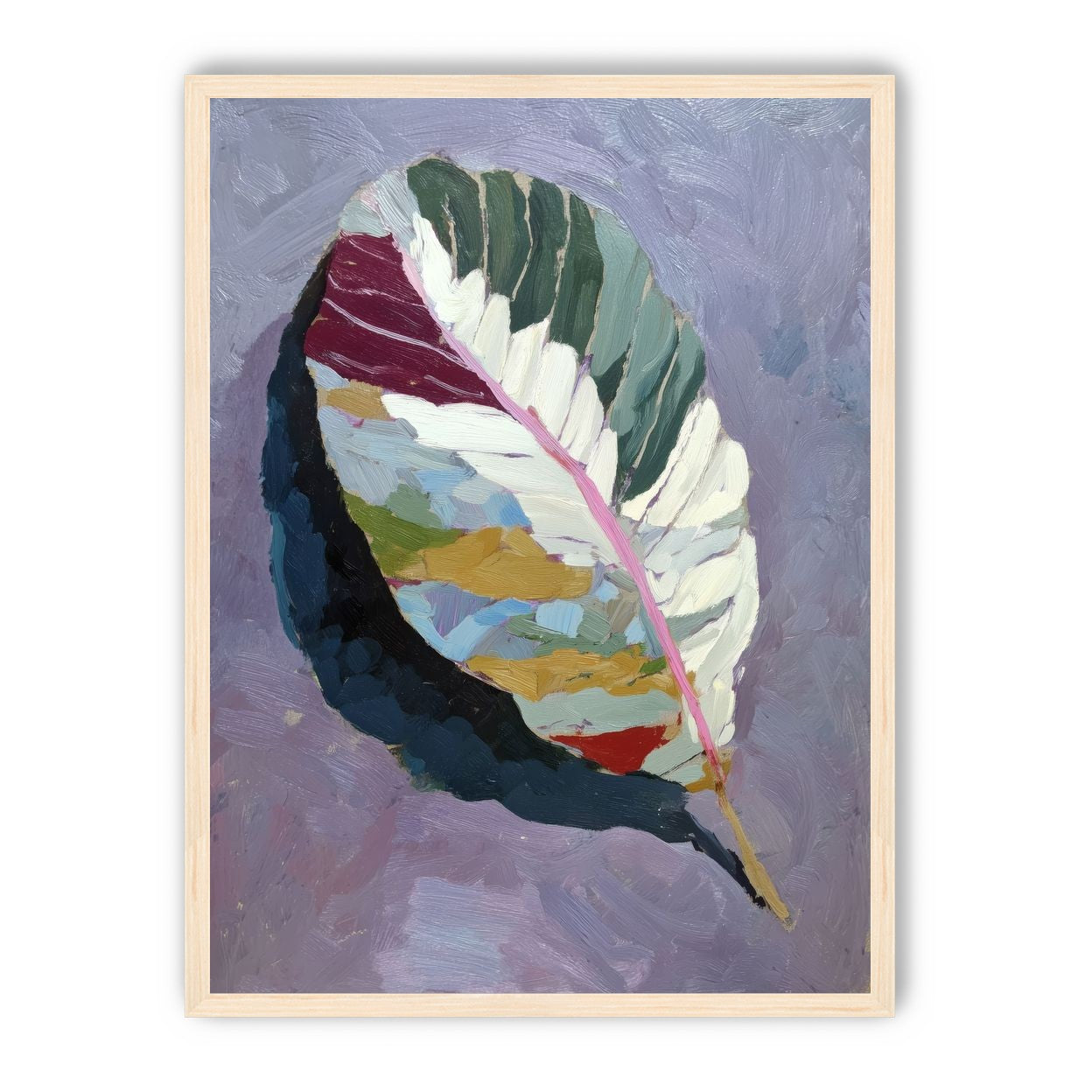 Leaf Form with Divided Color