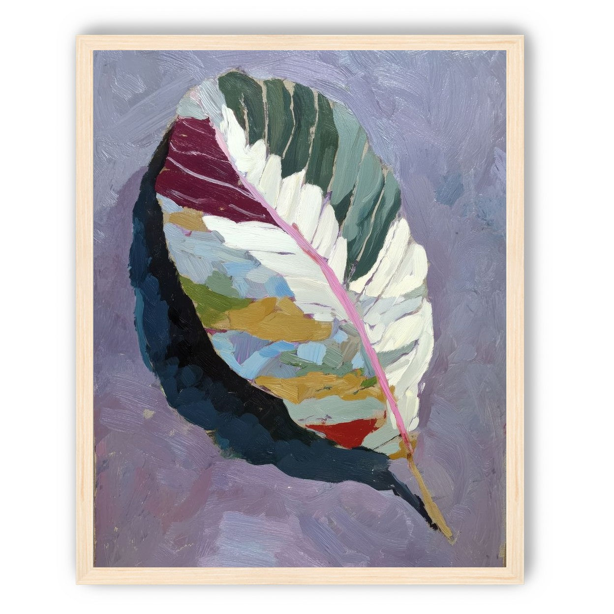 Leaf Form with Divided Color