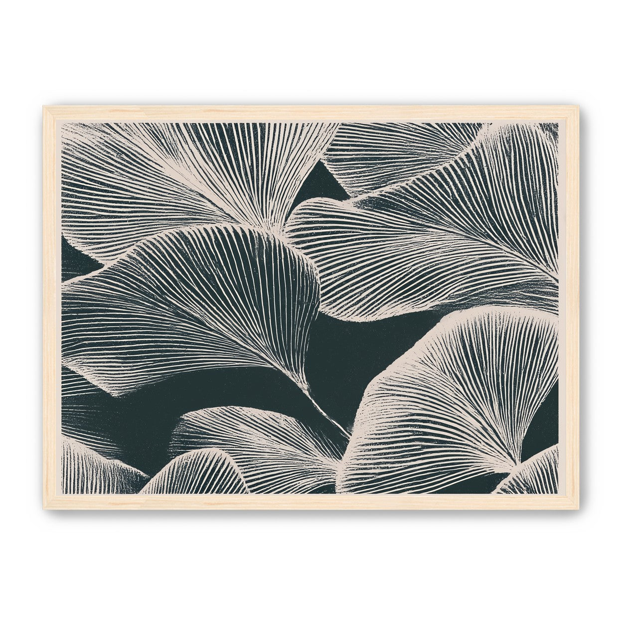 Pale veins on dark leaves