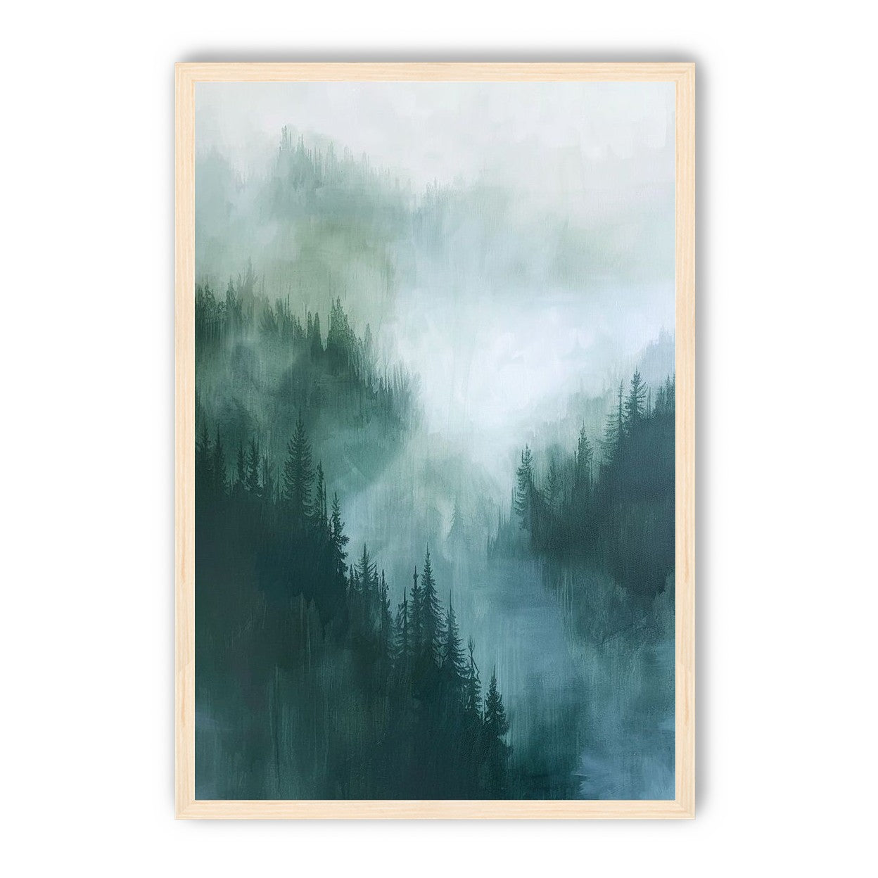 Mist caught in the pines