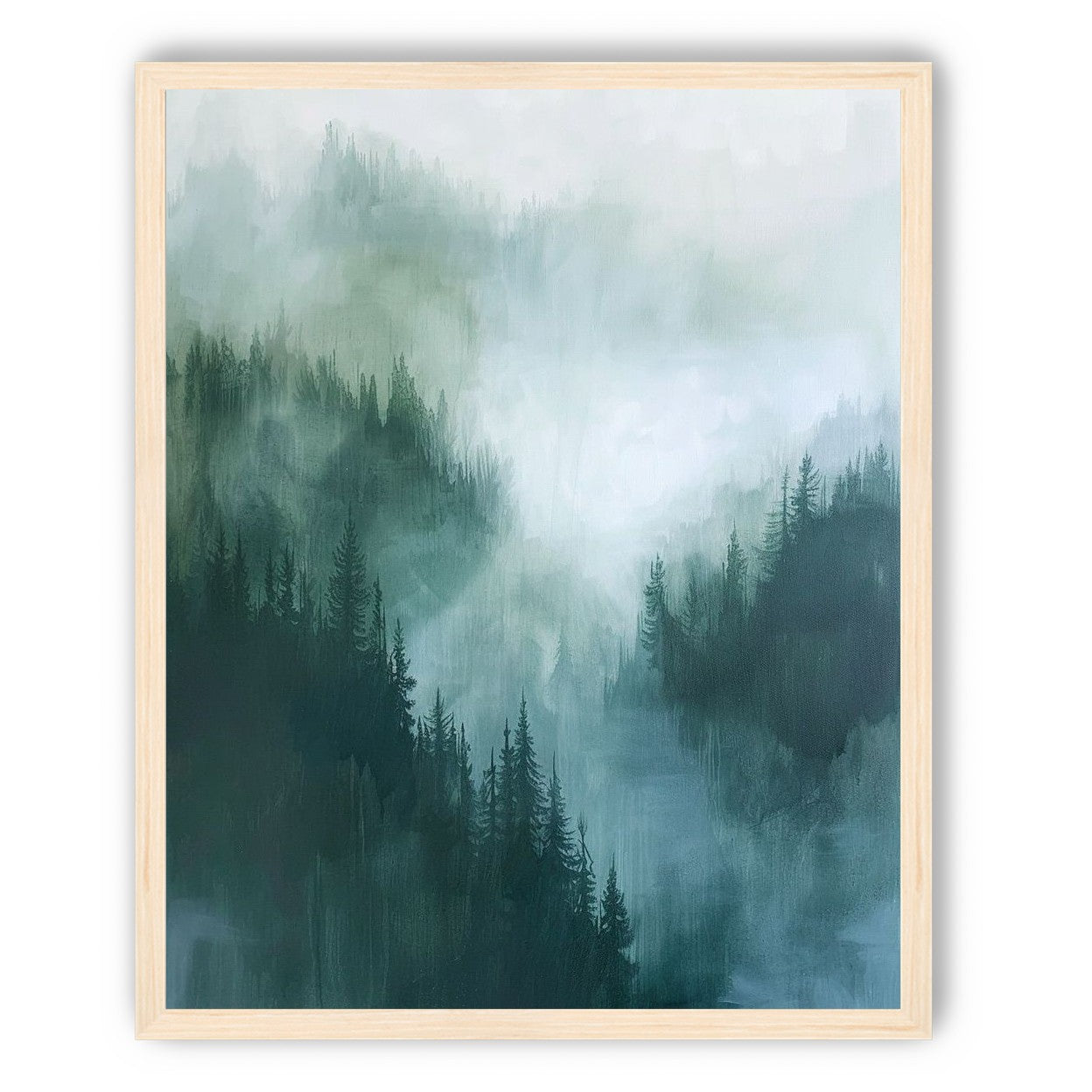 Mist caught in the pines