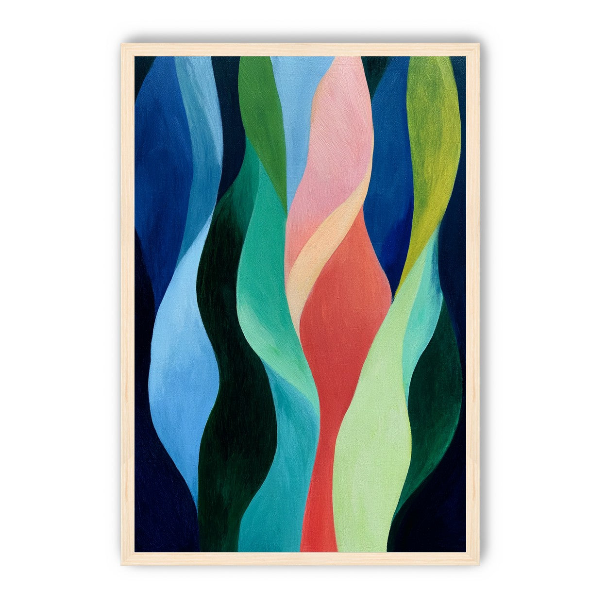 Layered wavy color bands