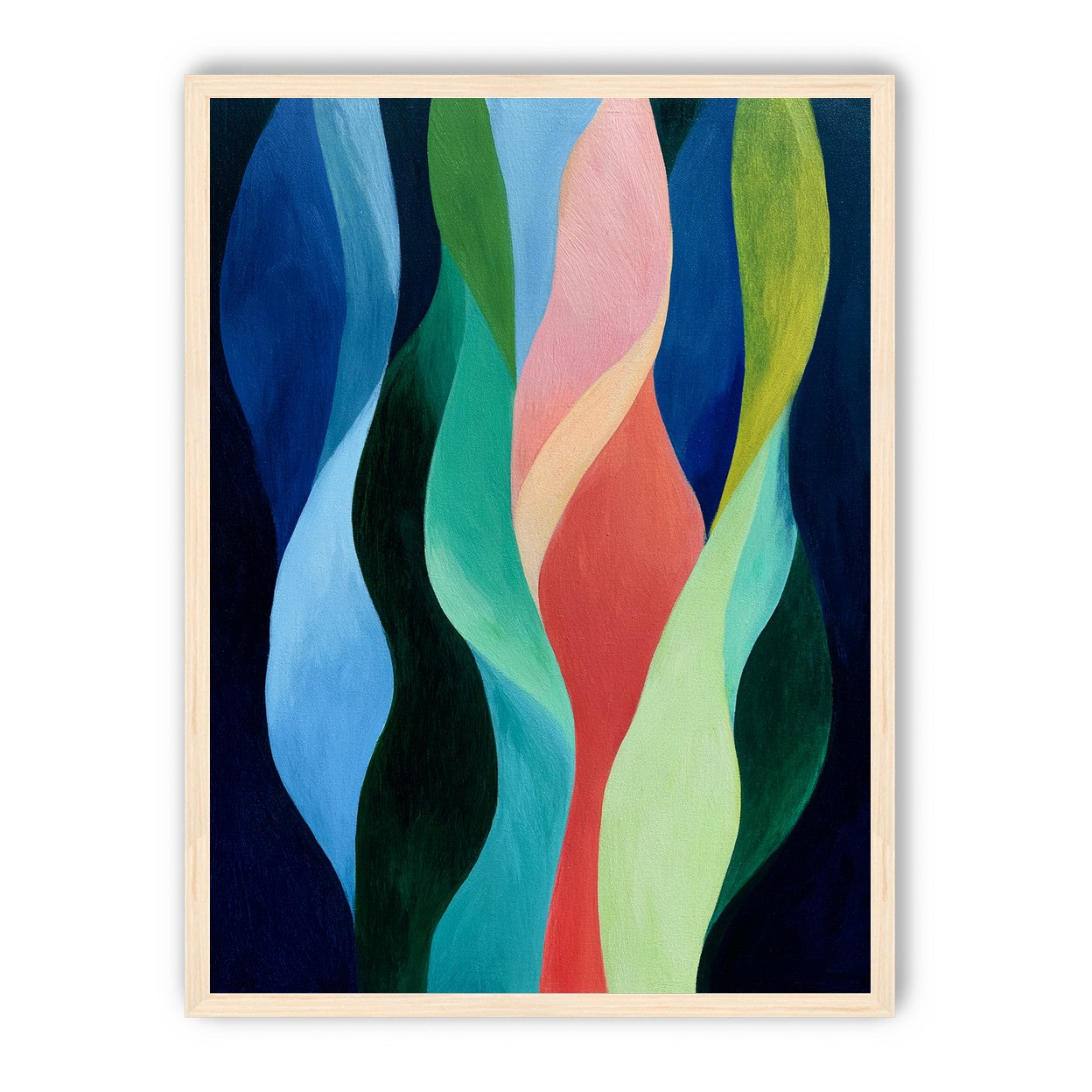 Layered wavy color bands