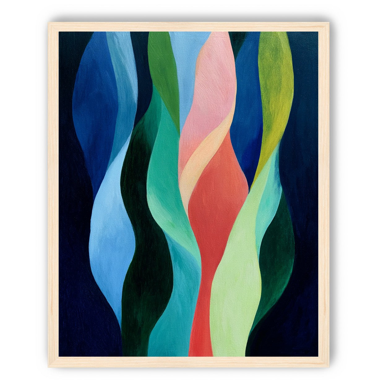 Layered wavy color bands