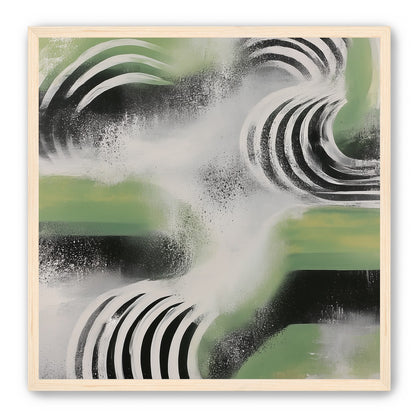 Curved bands in drifting haze
