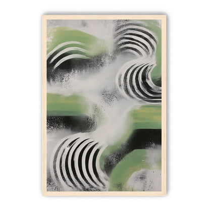 Curved bands in drifting haze