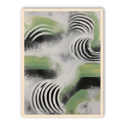 Curved bands in drifting haze