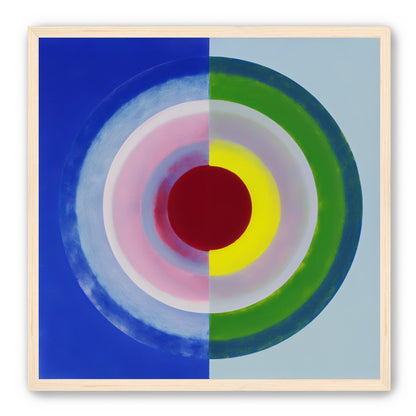 Blue and green split circle