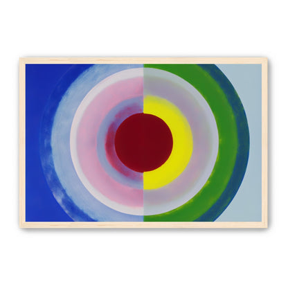 Blue and green split circle
