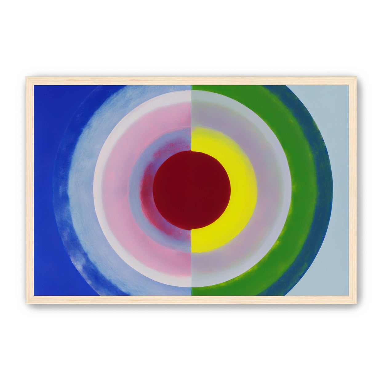 Blue and green split circle