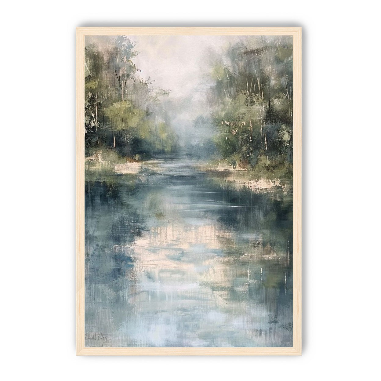 Pale sky in blue water