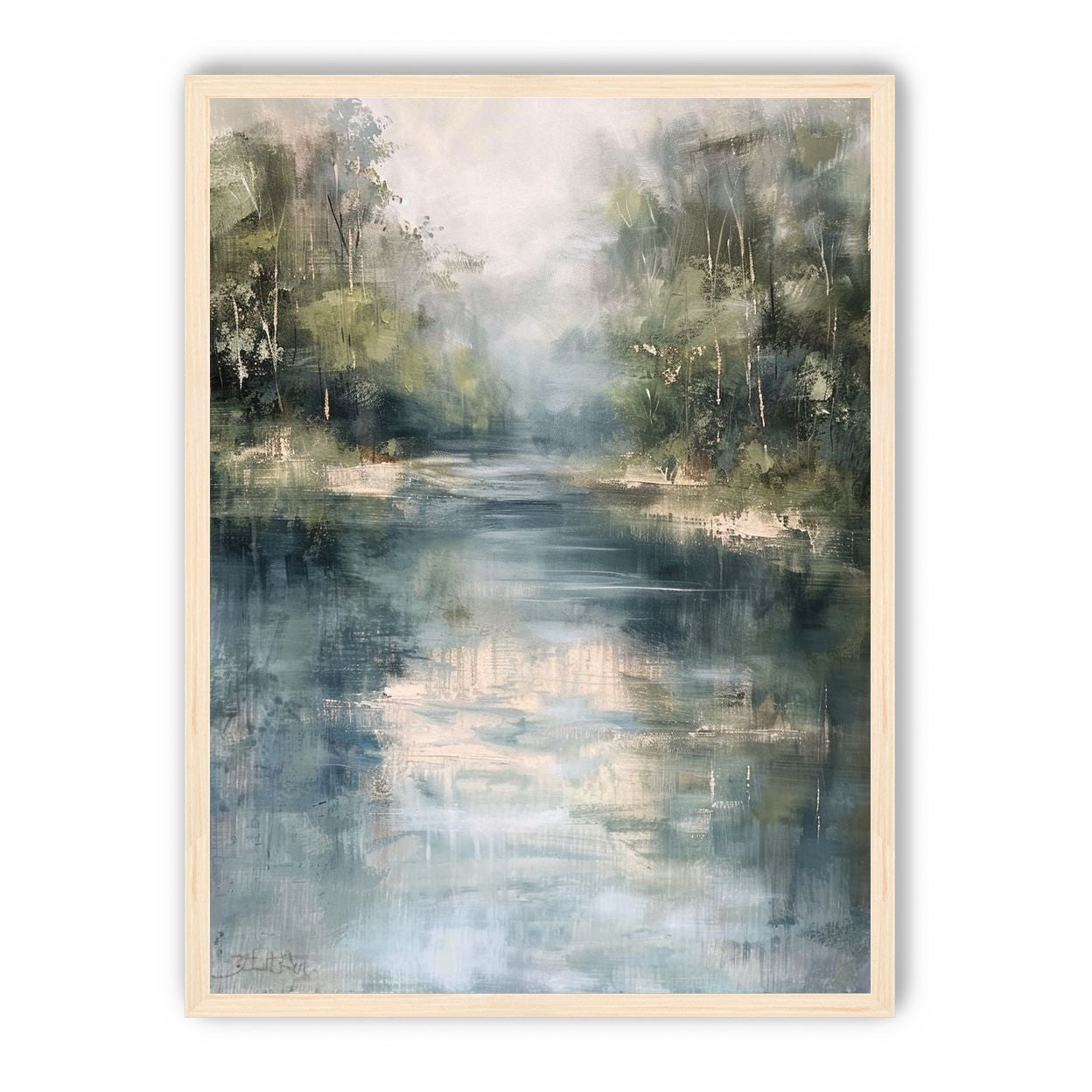 Pale sky in blue water