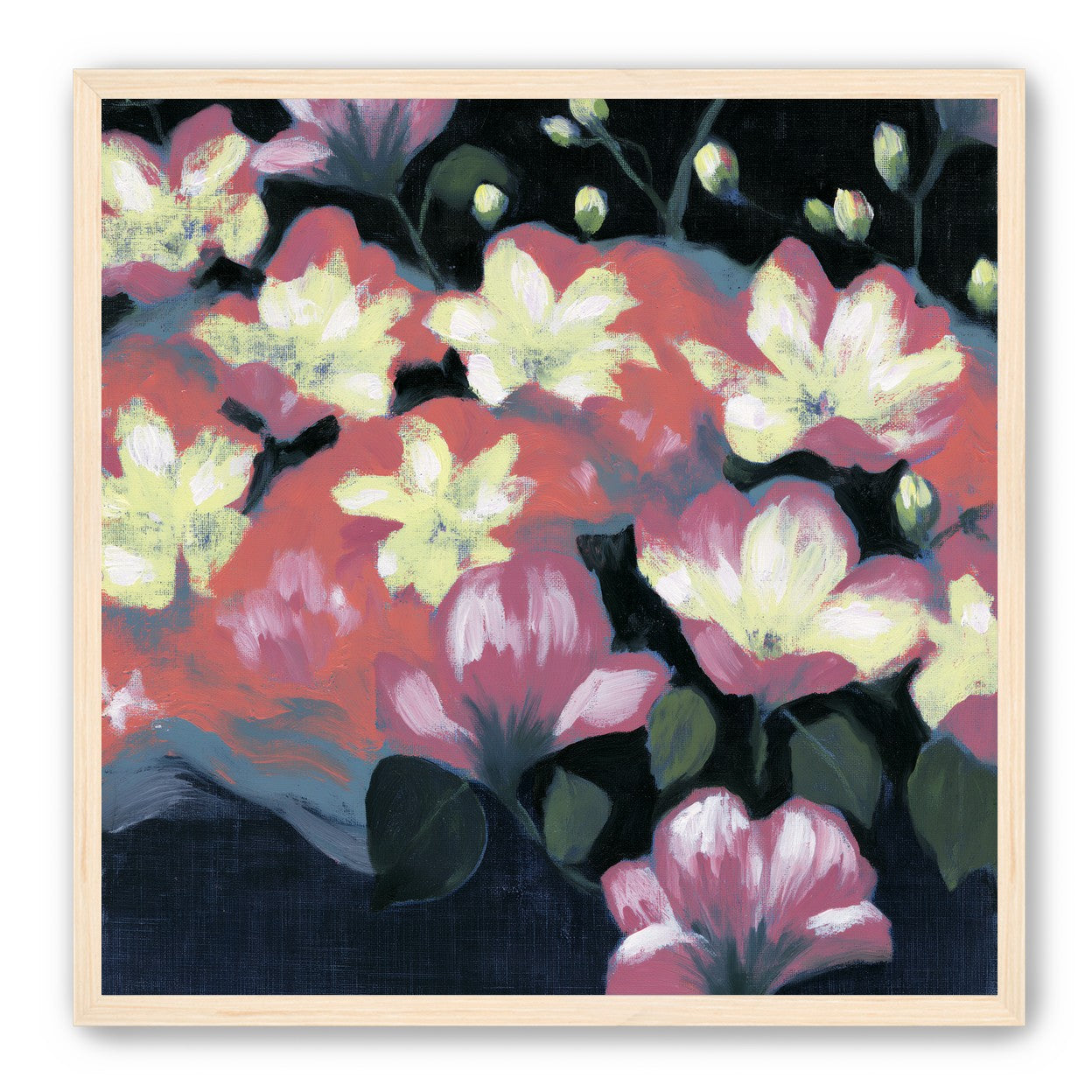 Flowers waking in the dark
