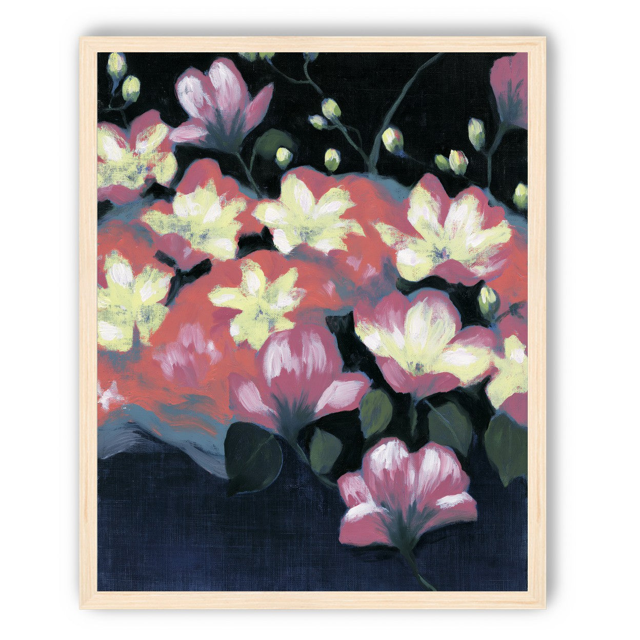 Flowers waking in the dark