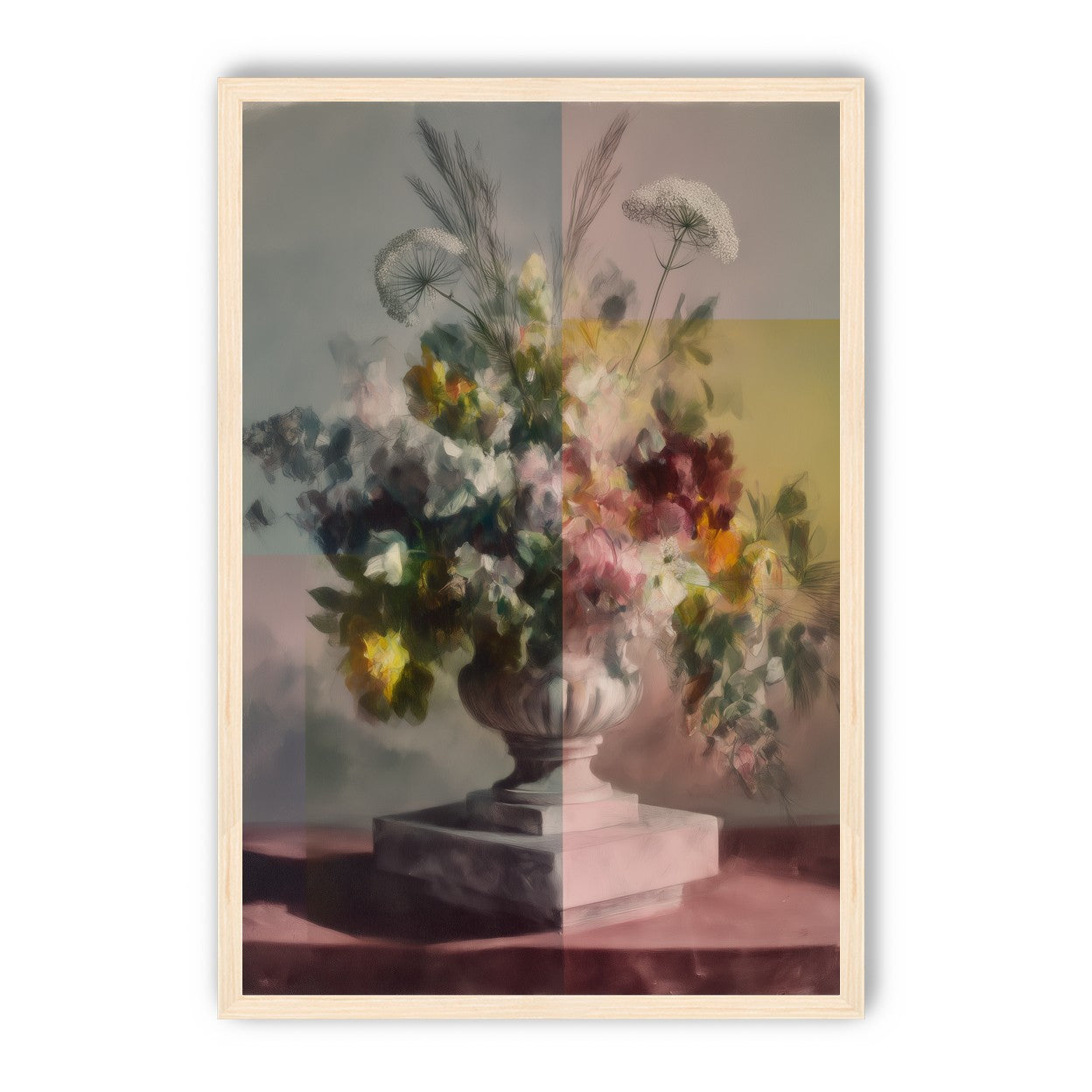 Bouquet in divided light