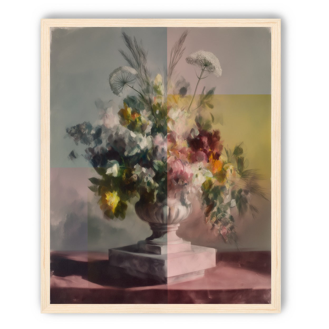 Bouquet in divided light