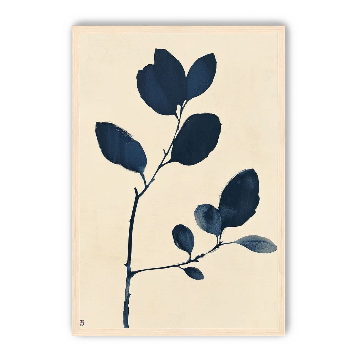 Ink leaves on bare stem