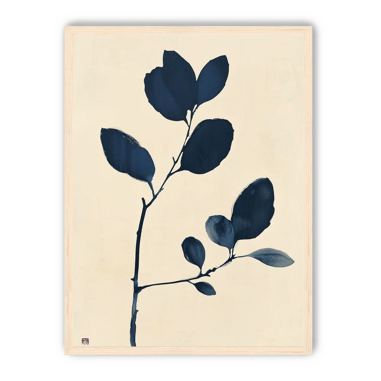 Ink leaves on bare stem